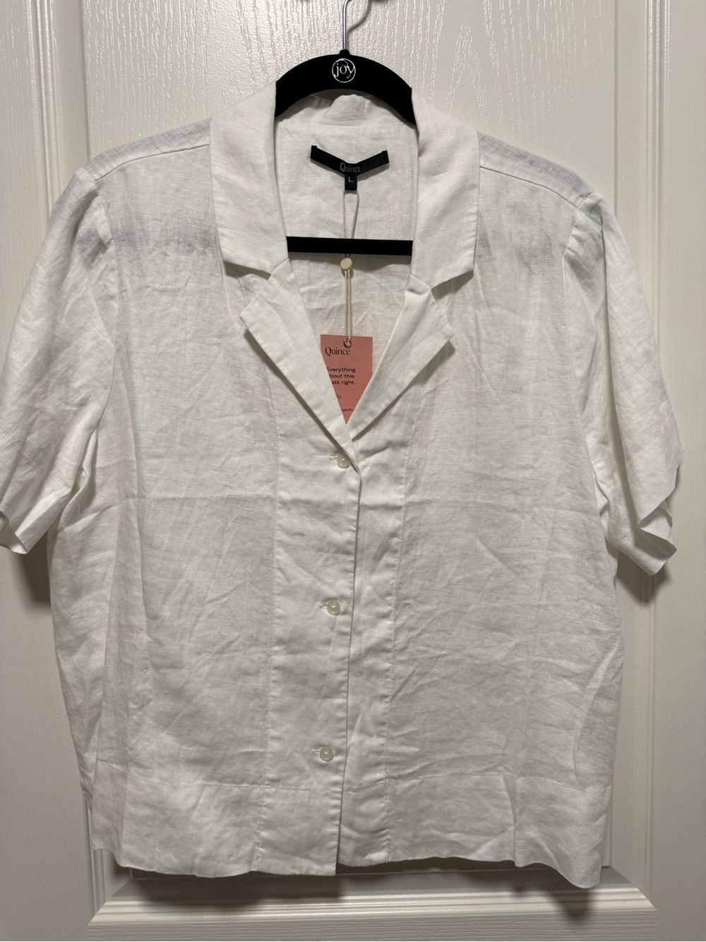Quince linen short sleeve button down shirt